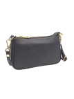 Soleil Chic Petite Pochette bandoulière cuir Choco