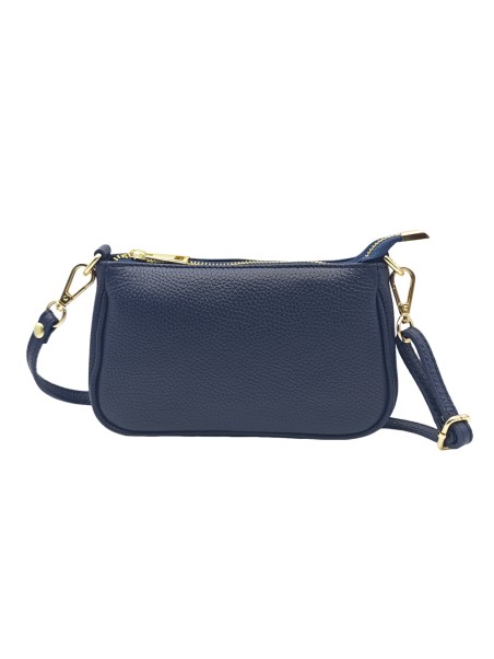 Soleil Chic Petite Pochette bandoulière cuir Marine
