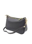 Soleil Chic Petite Pochette bandoulière cuir Choco