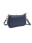 Soleil Chic Petite Pochette bandoulière cuir Marine