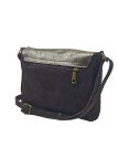 Soleil Chic Sac Bandoulière Cuir Rabat Choco Velours Irise