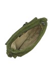 Soleil Chic Sac Bandoulière Cuir Rabat Kaki Velours