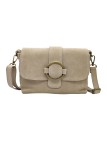 THE WAN Sac bandouliere cuir Anneau Besace 156 Daim Beige