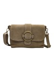 THE WAN Sac bandouliere cuir Anneau Besace 156 Daim Taupe