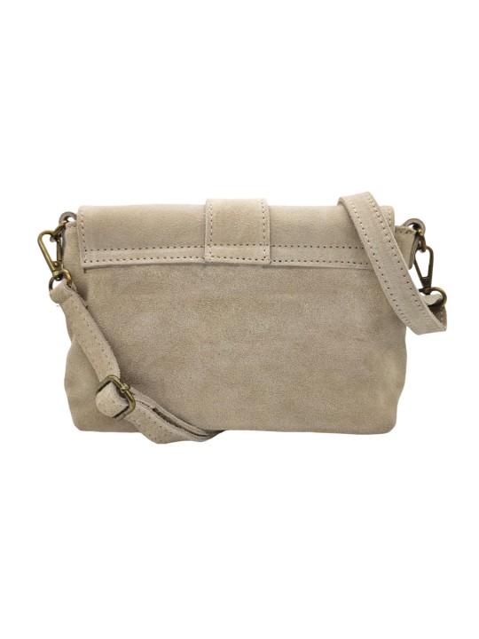 THE WAN Sac bandouliere cuir Anneau Besace 156 Daim Beige