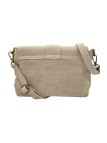 THE WAN Sac bandouliere cuir Anneau Besace 156 Daim Beige