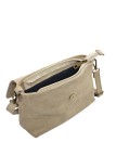 THE WAN Sac bandouliere cuir Anneau Besace 156 Daim Beige