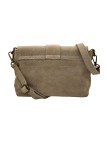 THE WAN Sac bandouliere cuir Anneau Besace 156 Daim Taupe