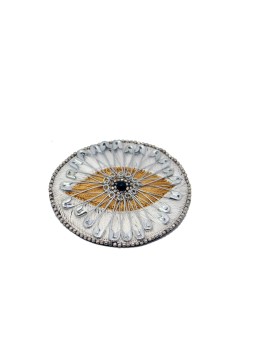 Broche brodé FAUVE Honey NAHUA