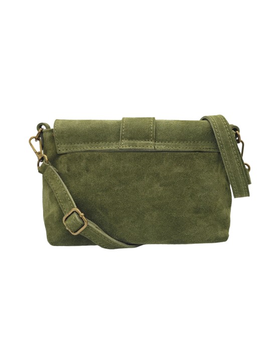 THE WAN Sac bandouliere cuir Anneau Besace 156 Daim Kaki