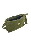 THE WAN Sac bandouliere cuir Anneau Besace 156 Daim Kaki
