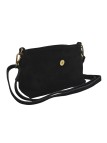 THE WAN Sac bandouliere cuir Anneau Besace 156 Daim Noir