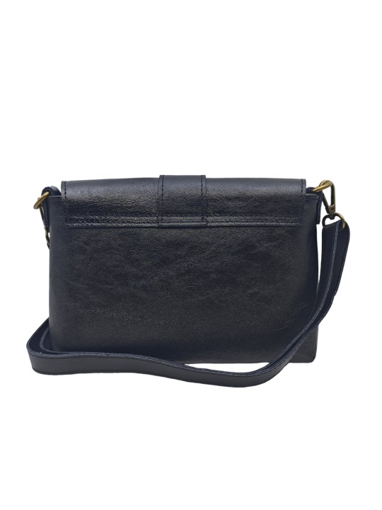 THE WAN Sac bandouliere cuir Anneau Besace 156 Noir Irise