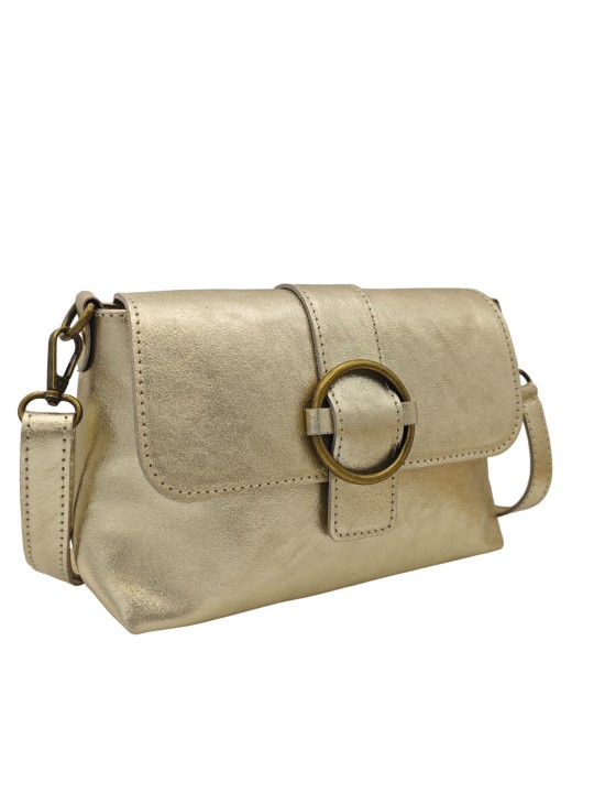 THE WAN Sac bandouliere cuir Anneau Besace 156 Or