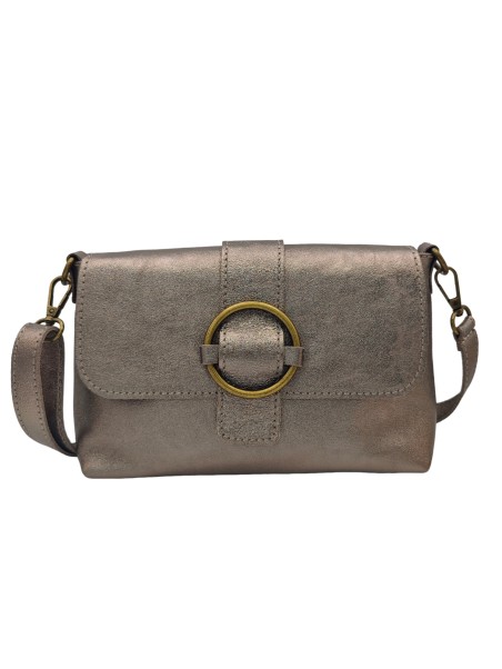 THE WAN Sac bandouliere cuir Anneau Besace 156 Champagne