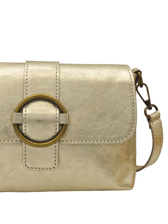 THE WAN Sac bandouliere cuir Anneau Besace 156 Or