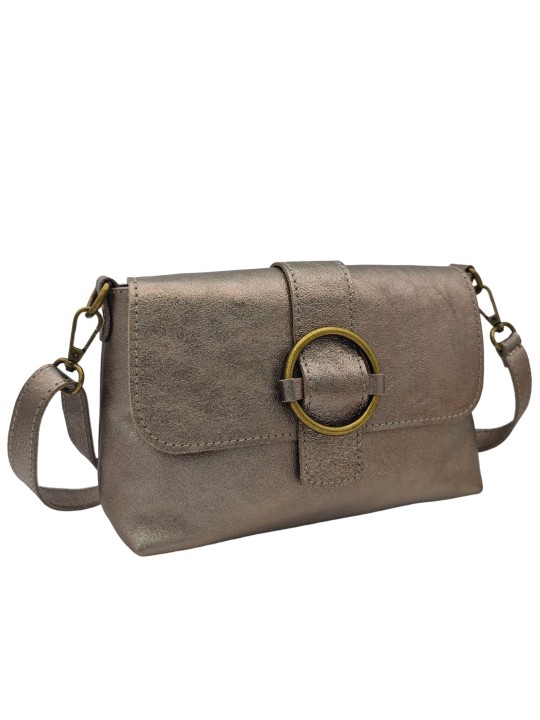 THE WAN Sac bandouliere cuir Anneau Besace 156 Champagne
