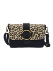 THE WAN Sac bandouliere cuir Anneau Besace 156 Noir Leo