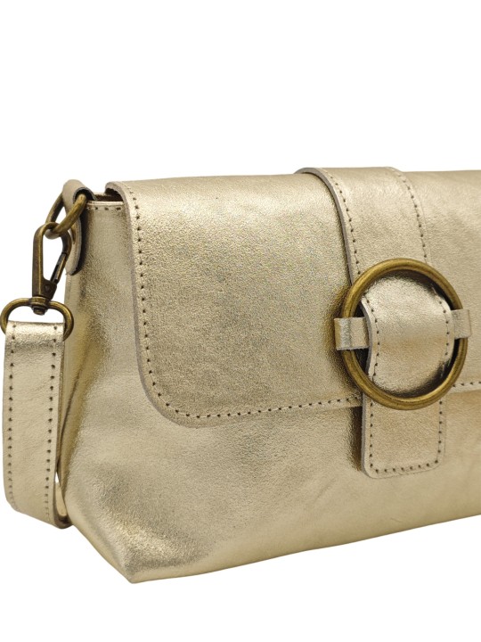 THE WAN Sac bandouliere cuir Anneau Besace 156 Or