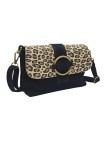 THE WAN Sac bandouliere cuir Anneau Besace 156 Noir Leo