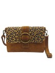 THE WAN Sac bandouliere cuir Anneau Besace 156 Camel Leo