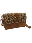 THE WAN Sac bandouliere cuir Anneau Besace 156 Camel Leo