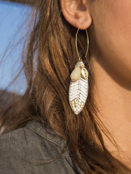 Boucle d'oreille OSIRIS Cream NAHUA