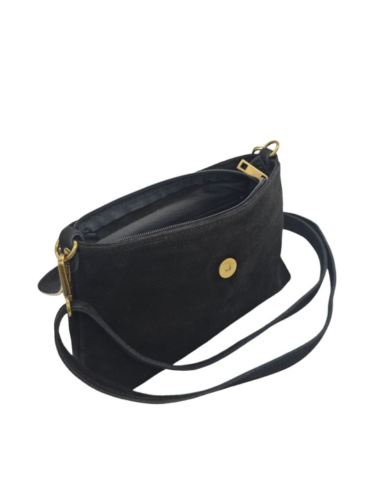 THE WAN Sac bandouliere cuir Anneau Besace 156 Noir Leo