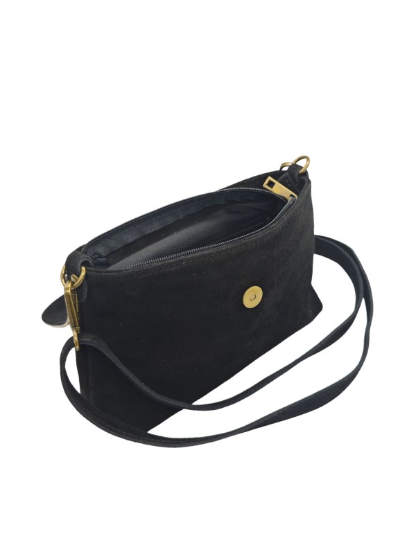 THE WAN Sac bandouliere cuir Anneau Besace 156 Noir Leo