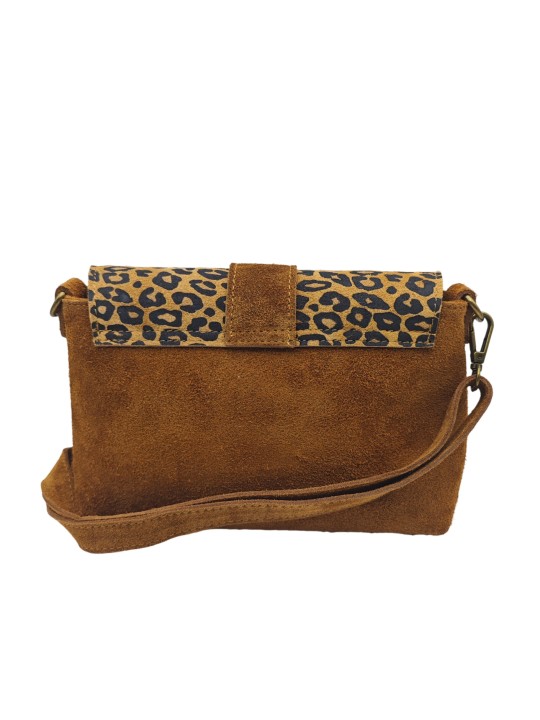 THE WAN Sac bandouliere cuir Anneau Besace 156 Camel Leo