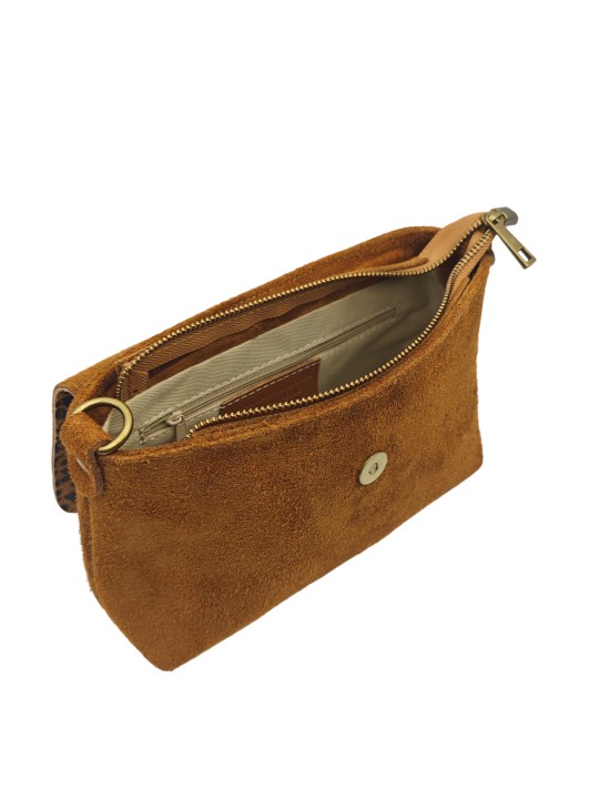 THE WAN Sac bandouliere cuir Anneau Besace 156 Camel Leo