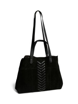 PIECES PCMANINA SUEDE SHOPPER BAG 17160965 Black