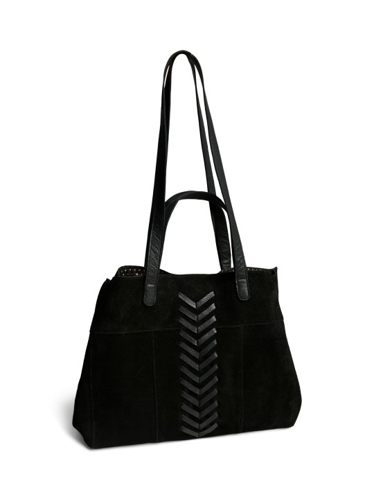 PIECES PCMANINA SUEDE SHOPPER BAG 17160965 Black