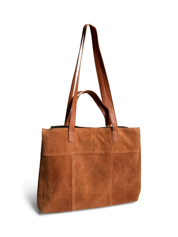 PIECES PCMANINA SUEDE SHOPPER BAG 17160965 Whiskey Brown
