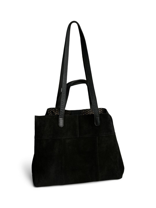 PIECES PCMANINA SUEDE SHOPPER BAG 17160965 Black