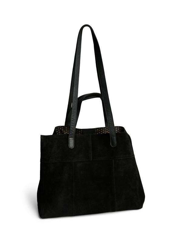 PIECES PCMANINA SUEDE SHOPPER BAG 17160965 Black