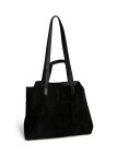 PIECES PCMANINA SUEDE SHOPPER BAG 17160965 Black