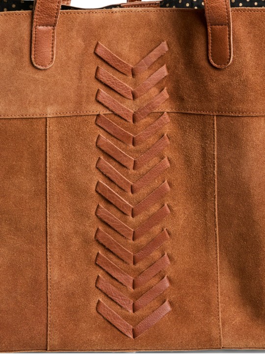 PIECES PCMANINA SUEDE SHOPPER BAG 17160965 Whiskey Brown