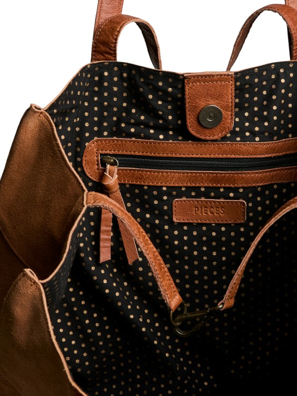 PIECES PCMANINA SUEDE SHOPPER BAG 17160965 Whiskey Brown