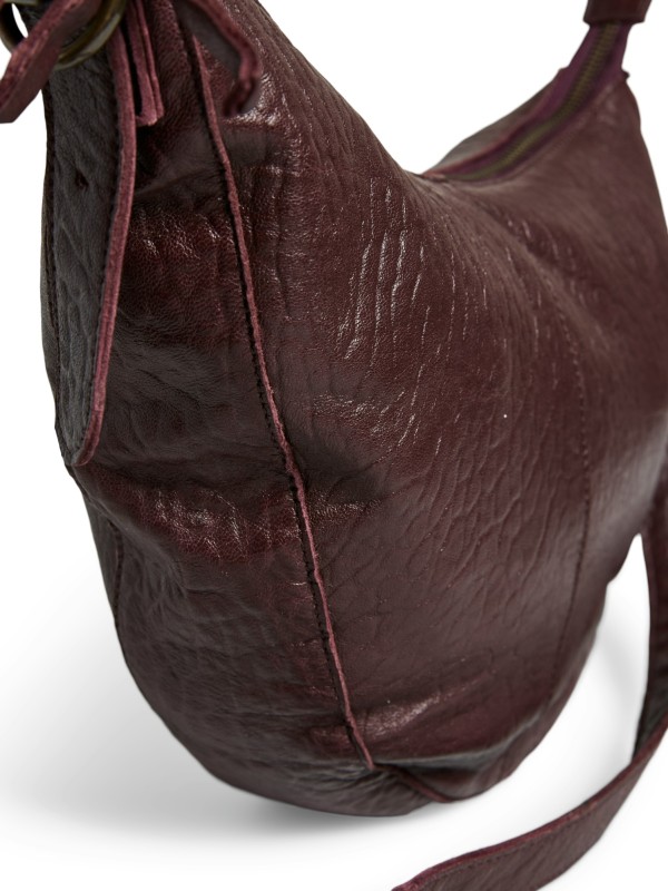 PIECES PCSTINA LEATHER SHOULDER BAG 17156634 Tawny Port Bubble