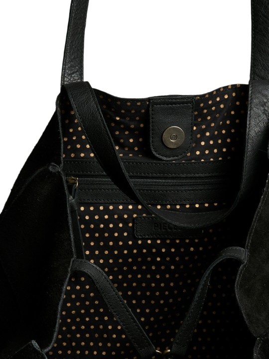 PIECES PCMANINA SUEDE SHOPPER BAG 17160965 Black