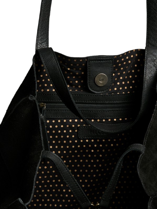 PIECES PCMANINA SUEDE SHOPPER BAG 17160965 Black