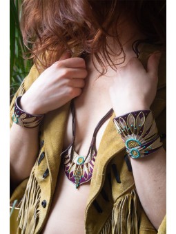 Collier Sautoir APONIE Purple Mastic NAHUA