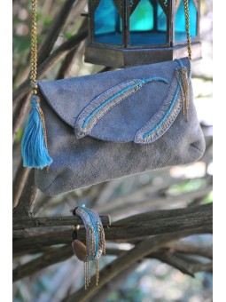 Bracelet brodé DITA Turquoise NAHUA