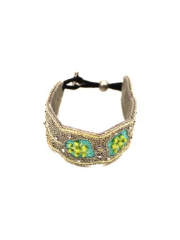 Bracelet brodé CELESTE Jaune NAHUA