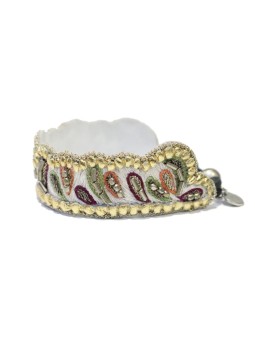 Bracelet brodé WINONA Doré NAHUA