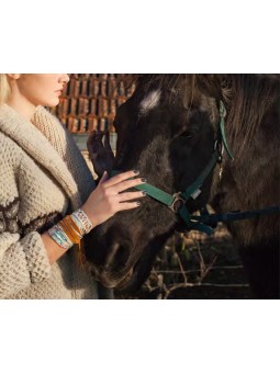 Bracelet brodé WINONA Doré NAHUA