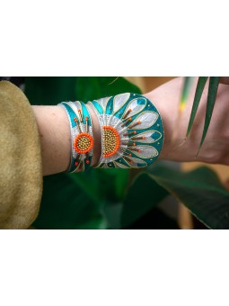 Bracelet Fine APRILE Green Argile NAHUA