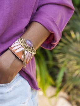 Bracelet Brodé BRAHMA Nuts Pink NAHUA