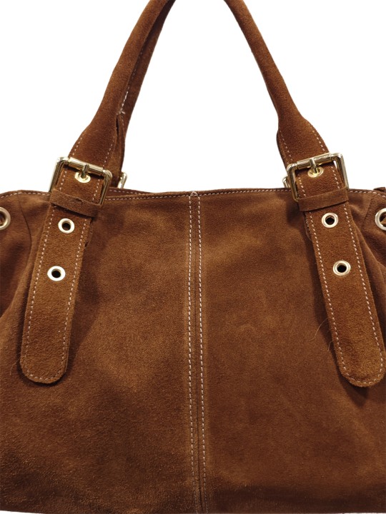 Soleil Chic Grand Sac Cuir Daily Large Camel Nubuck